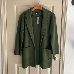 J. Crew Sophie Open-Front Sweater Blazer Green Medium